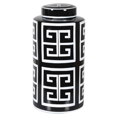 Greek Key Design Jar